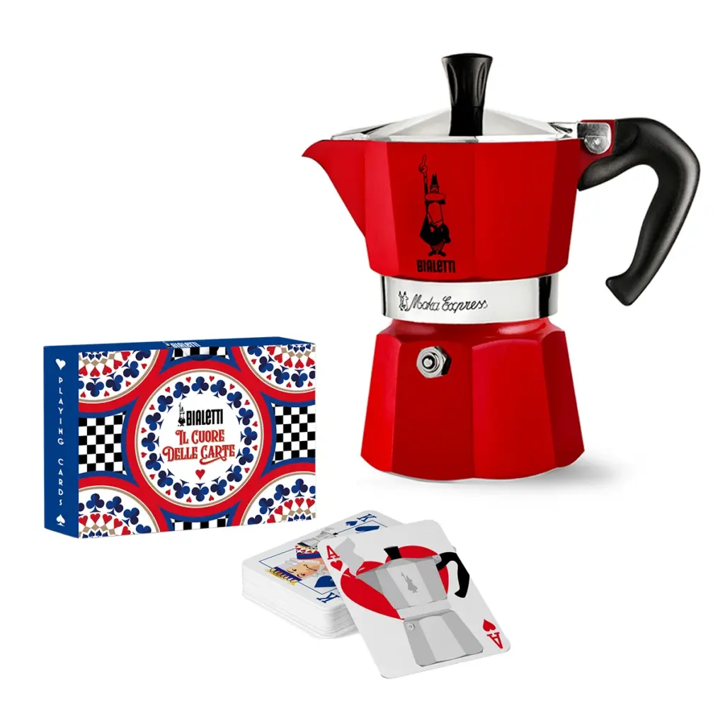 MOKA COLOR ROJA 3TZ + CARTE