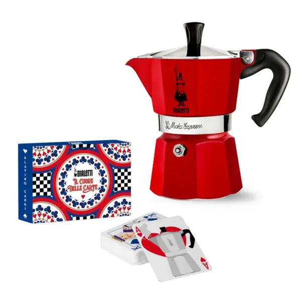 Cafetera-Moka-Color-Roja-3-Tazas-y-2-Juegos-de-Cartas-Bialetti